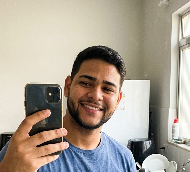 Antes — selfie original